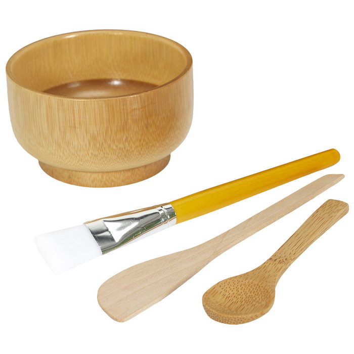 Cosmetic Club Kit Preparación Mascarilla Pour Elle para Cara y Cuerpo con Bol, Cuchara, Espátula y Pincel