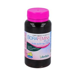 DERBOS Borafemina Plus Mensulan 30 - 120 Perlas - Suplemento con Aceite de Onagra y Borraja para Apoyo Hormonal