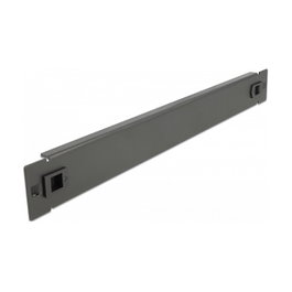DeLOCK Cubierta ciega sin herramientas para gabinete de red 19" 1U, tapa ciega de metal negro