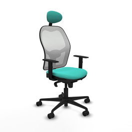 PIQUERAS Y CRESPO Silla de oficina Jorquera Turquesa y Blanco