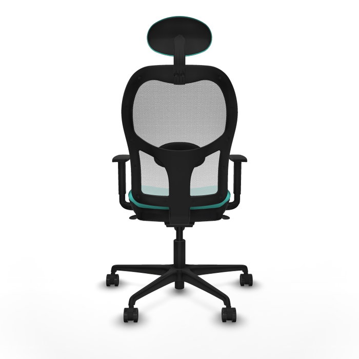 PIQUERAS Y CRESPO Silla de oficina Jorquera Turquesa y Blanco