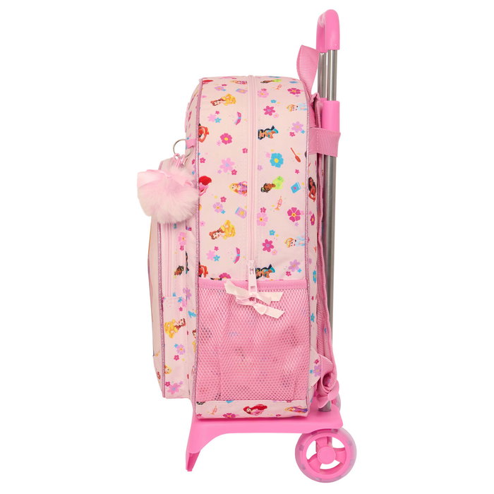 Mochila Escolar con Ruedas Disney Princess Summer adventures Rosa 33 x 42 x 14 cm