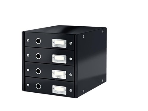 Leitz Click&Store Fichero de 4 cajones plegable Negro 290x283x360 mm