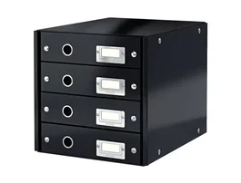 Leitz Click&Store Fichero de 4 cajones plegable Negro 290x283x360 mm
