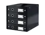 Leitz Click&Store Fichero de 4 cajones plegable Negro 290x283x360 mm