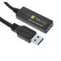 Techly Cable Extensor USB 3.2 SuperSpeed+ 10m Negro Señal Extender, Transfiere Datos hasta 5 Gbps