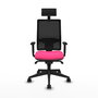 PIQUERAS Y CRESPO Silla de oficina Horna Rosa y Negro con Mecanismo Sincro