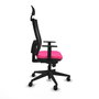 PIQUERAS Y CRESPO Silla de oficina Horna Rosa y Negro con Mecanismo Sincro