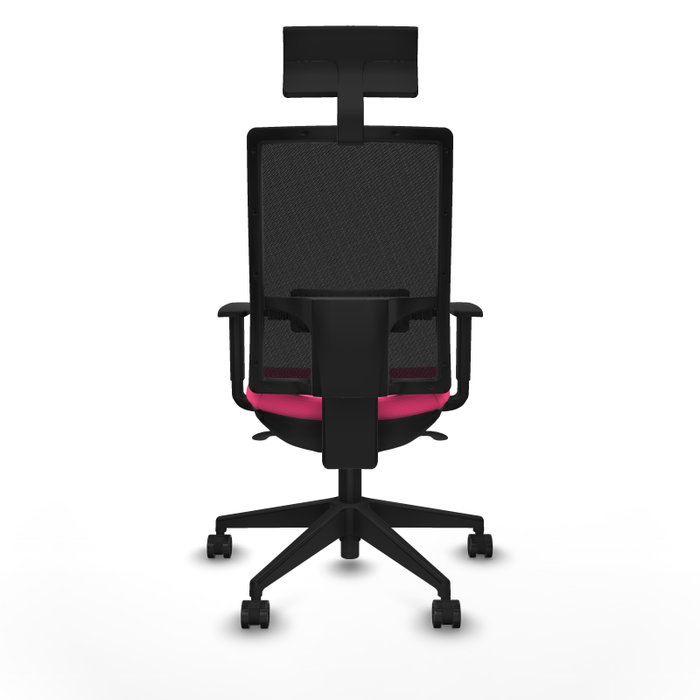 PIQUERAS Y CRESPO Silla de oficina Horna Rosa y Negro con Mecanismo Sincro