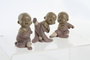 DKD Home Decor Figura de Resina Monje Surtido de 3