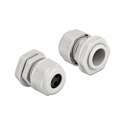 DeLOCK Prensaestopas PG13,5 para tres cables redondos, Gris