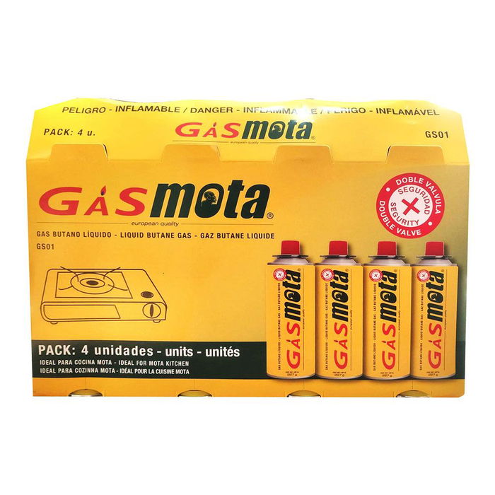 Mota Herramientas Cartucho de Gas Butano 227 g para Cocina y Soplete con Doble Válvula de Seguridad