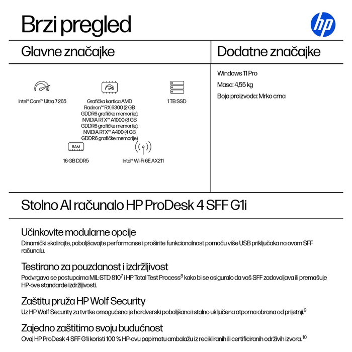 HP ProDesk 4 SFF G1i CU7 con 16GB RAM, 1TB SSD y Windows 11 Pro HP ProDesk 4 SFF G1i CU7 con 16GB RAM, 1TB SSD y Windows 11 Pro