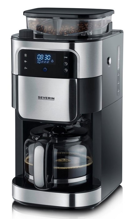 Severin KA 4813 Cafetera con molinillo, negro y plata
