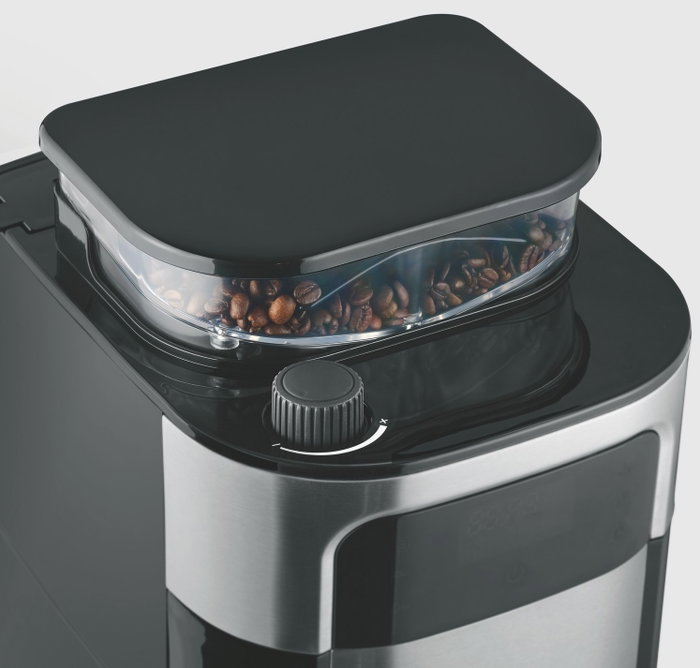 Severin KA 4813 Cafetera con molinillo, negro y plata