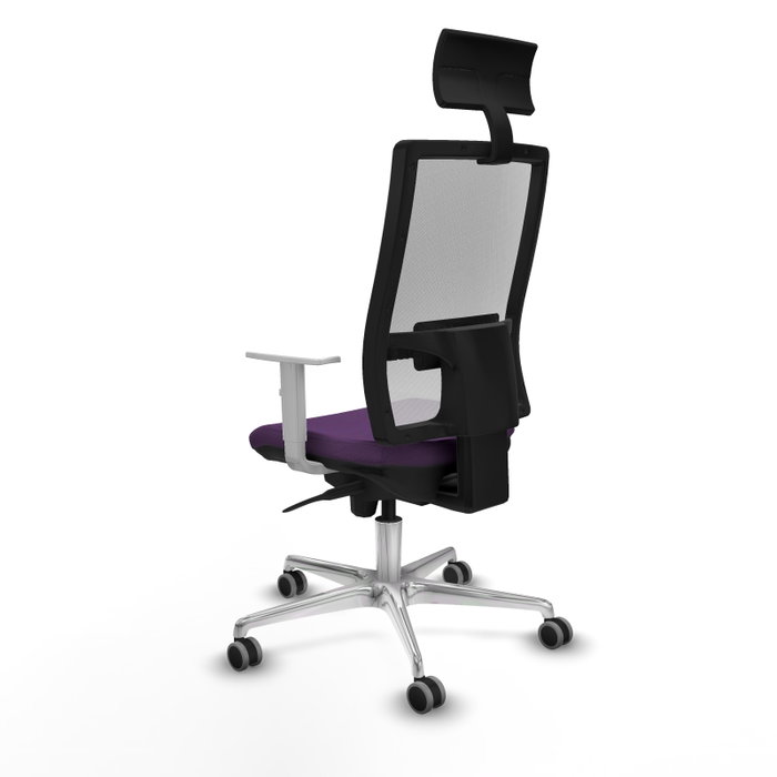 PIQUERAS Y CRESPO Silla de oficina Horna con mecanismo Sincro, Morado y Blanco PIQUERAS Y CRESPO Silla de oficina Horna con mecanismo Sincro, Morado y Blanco