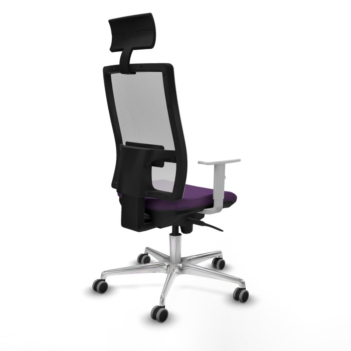 PIQUERAS Y CRESPO Silla de oficina Horna con mecanismo Sincro, Morado y Blanco PIQUERAS Y CRESPO Silla de oficina Horna con mecanismo Sincro, Morado y Blanco