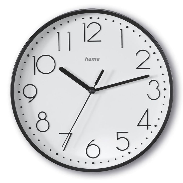 Hama Reloj de Pared Salina, Negro