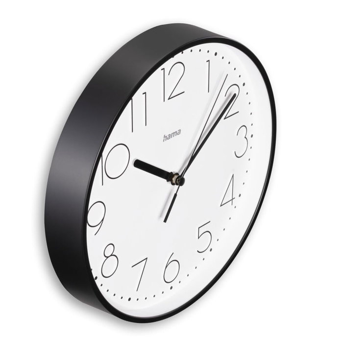 Hama Reloj de Pared Salina, Negro