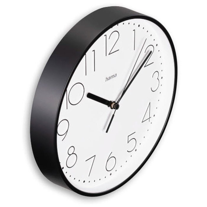 Hama Reloj de Pared Salina, Negro