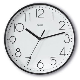 Hama Reloj de Pared Salina, Negro
