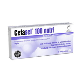 Cefak Cefasel 100Nutri 60 Comp. Complemento alimenticio de selenio para el sistema inmunitario, protección celular y función tiroidea
