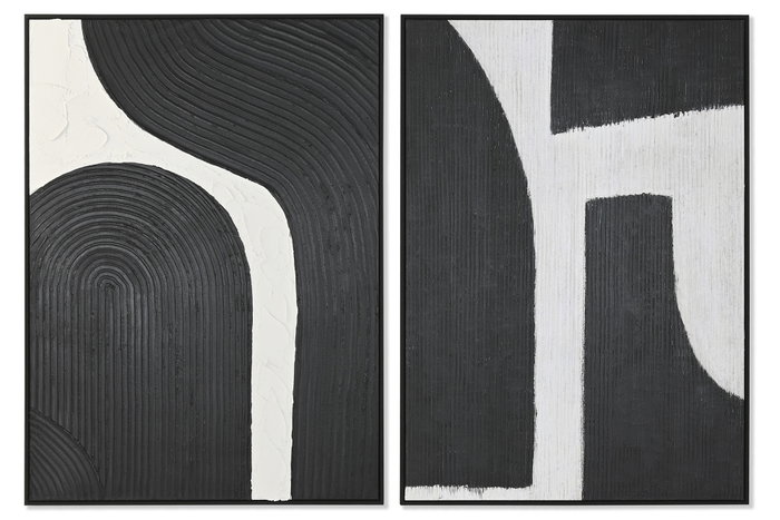 DKD Home Decor Cuadro de Lienzo Abstracto, Pack de 2 DKD Home Decor Cuadro de Lienzo Abstracto, Pack de 2