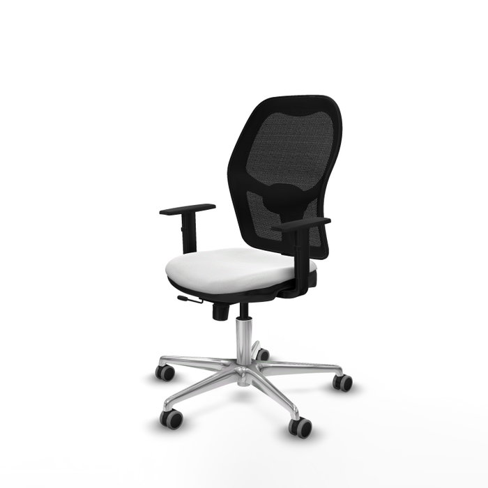 PIQUERAS Y CRESPO Silla de oficina Jorquera con mecanismo Sincro/Traslack Blanco/Negro PIQUERAS Y CRESPO Silla de oficina Jorquera con mecanismo Sincro/Traslack Blanco/Negro