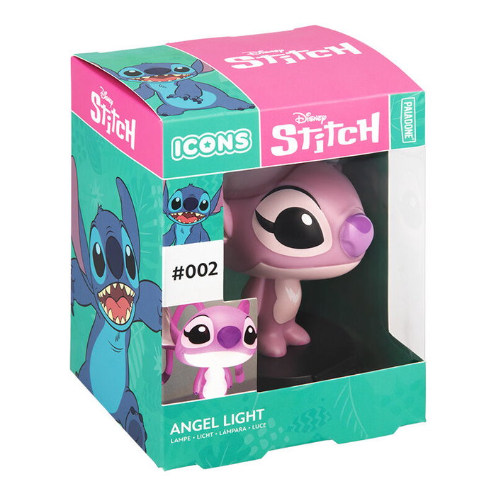 Paladone Lámpara LED Decorativa Icon Disney Stitch y Angel de Lilo & Stitch, 10 cm de Alto, Funciona con Pilas, Producto Oficial