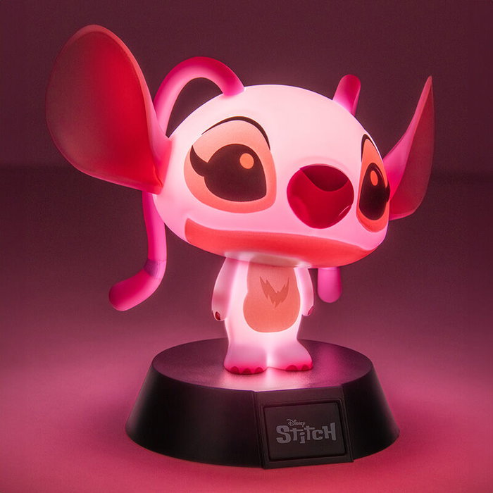 Paladone Lámpara LED Decorativa Icon Disney Stitch y Angel de Lilo & Stitch, 10 cm de Alto, Funciona con Pilas, Producto Oficial