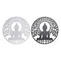 DKD Home Decor Decoración de Pared Metal Buda 60x60 cm Surtido de 2