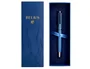 Belius Boligrafo Neptuno Aluminio Textura Wavy Color Azul Marino Tinta Azul Caja Diseño 0.8mm