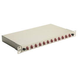 EQUIP Panel de empalme de fibra óptica 12 puertos LC-Duplex OM4 1U Gris