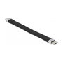 DeLOCK Cable USB 2.0 FPC de USB Type-C™ a Micro-B 13,5 cm PD 3 A Negro, Plata