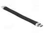 DeLOCK Cable USB 2.0 FPC de USB Type-C™ a Micro-B 13,5 cm PD 3 A Negro, Plata