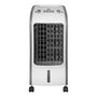 EDM Climatizador por Agua 80W, 3.6L Tanque, 3 Velocidades, Flujo Oscilante, 65 dB, Blanco/Gris, 24x26x57 cm