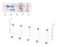 Berilo Percha 10 Colgadores Blanca 48x7x23 cm Bambú y Metal (Set de 12)
