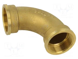 GEBO Conector Curva 90° Hembra-Hembra BR G 1 1/2 de Latón