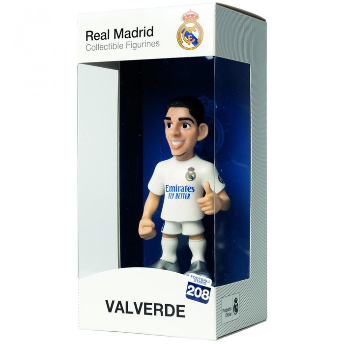Minix Figura de Colección Federico Valverde Nº 8 Real Madrid Oficial con Caja de Exhibición, 12 cm