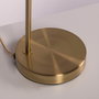 Lámpara de Mesa Najafabad de Metal y Cristal Dorado con Tulipa Transparente