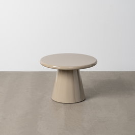 Ixia Mesa de centro alto brillo taupe DM 60 x 60 x 40 cm