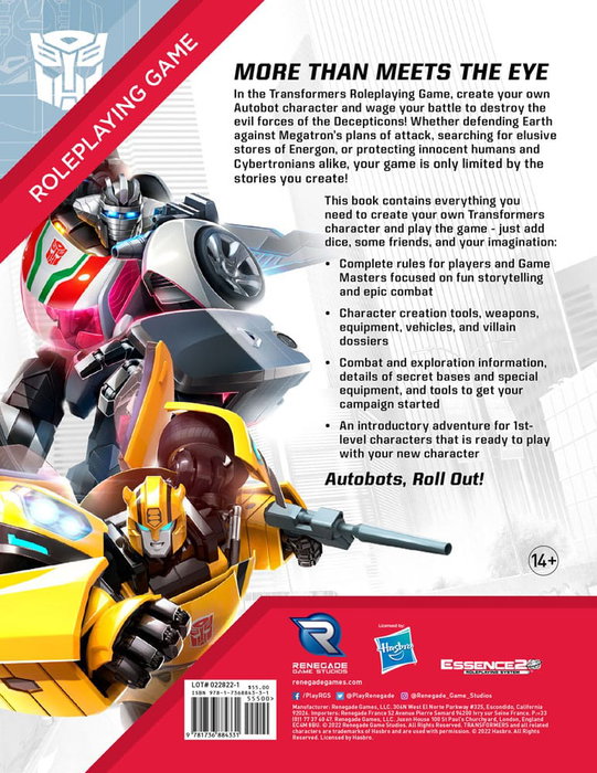 Transformers RPG Core libro *Edición Inglés* Transformers RPG Core libro *Edición Inglés*