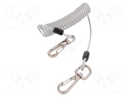 BAHCO Cordón espiral para trabajos en alturas, Ø 1,5 mm, Lmax 1,7 m