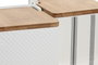 DKD Home Decor Salero Gres Bambu Relieve Blanco Surtido de 3 unidades