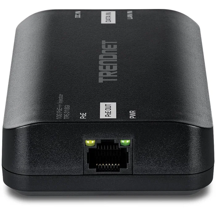 Trendnet TPE-318GI Adaptador e Inyector PoE++ (4PPoE) 90W, 10 Gigabit Ethernet, 2500/10000 Mbit/s, Compatible Cat5e/Cat6/Cat6a, Negro
