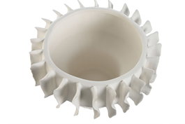 DKD Home Decor Centro de Mesa Cerámica Ondas Blanco