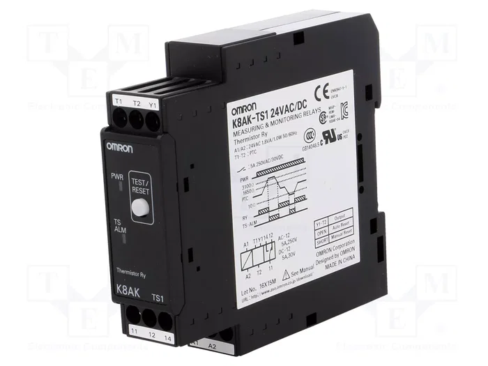 OMRON K8AK-TS1 Relé de monitorización de temperatura 24VAC/DC SPDT OMRON K8AK-TS1 Relé de monitorización de temperatura 24VAC/DC SPDT