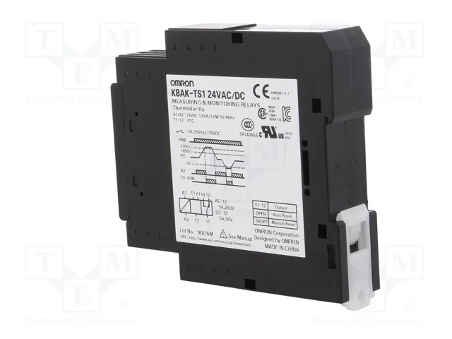 OMRON K8AK-TS1 Relé de monitorización de temperatura 24VAC/DC SPDT OMRON K8AK-TS1 Relé de monitorización de temperatura 24VAC/DC SPDT