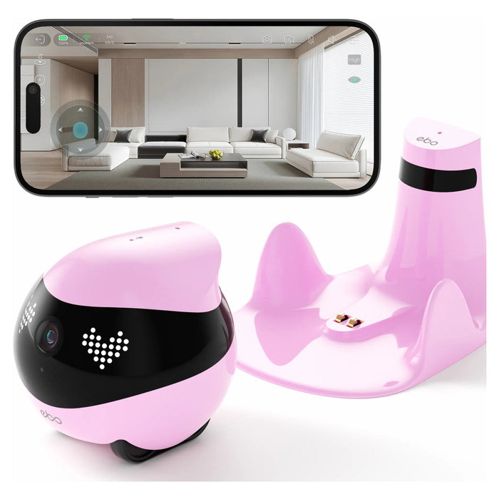 Enabot EBO Air 2 Robot mascota 2K cámara visión nocturna WiFi App Rosa Enabot EBO Air 2 Robot mascota 2K cámara visión nocturna WiFi App Rosa