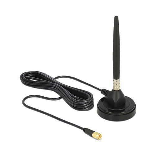 DeLOCK Antena GSM 3 dBi con Conector SMA y Cable de 3 m Negro DeLOCK Antena GSM 3 dBi con Conector SMA y Cable de 3 m Negro